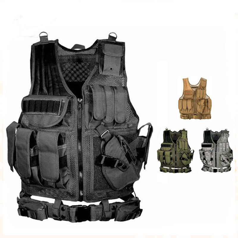 Hunting Outdoor Game - Molle ajustável colete tático combate corpo