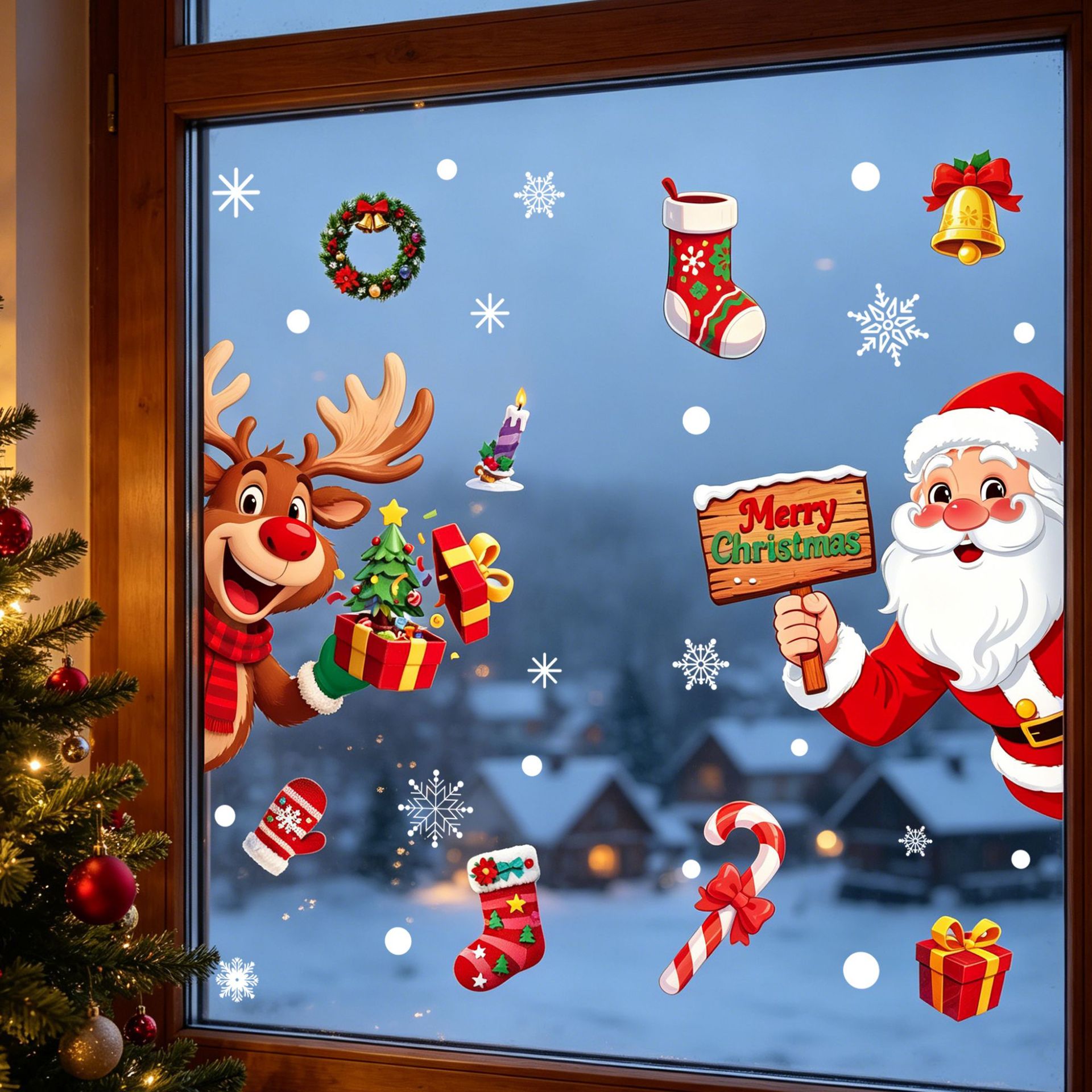 Adesivos de Natal para Vidro,  - Elk Bugle Call avaliação e preço
